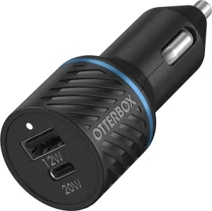 relaxed Strive Series Dual Port 32W Car Charger - 20W Fast Charge USB-C and 12W USB-A - Blue Night