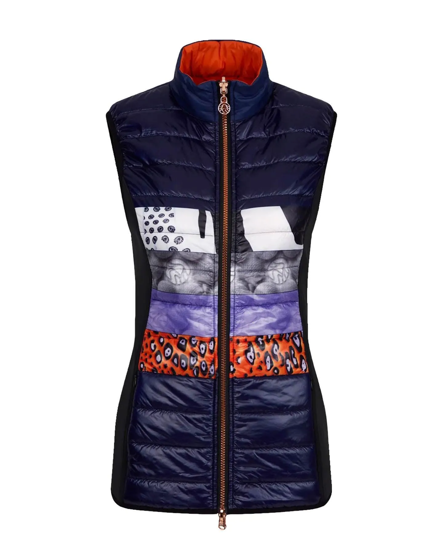 Reversible Graphic Padded Zip Vest