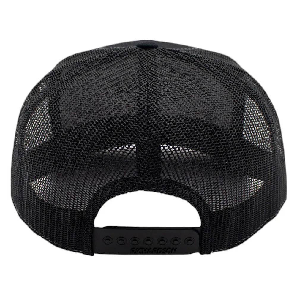 Skeeter Heather Grey/Black 7 Panel Flat Bill
