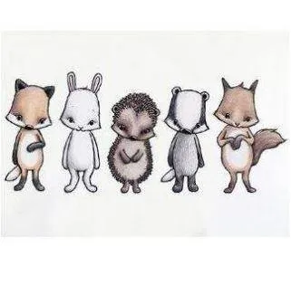 Stickstay Forest Friends wall transfer