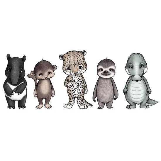 Stickstay Rainforest Friends wall transfer
