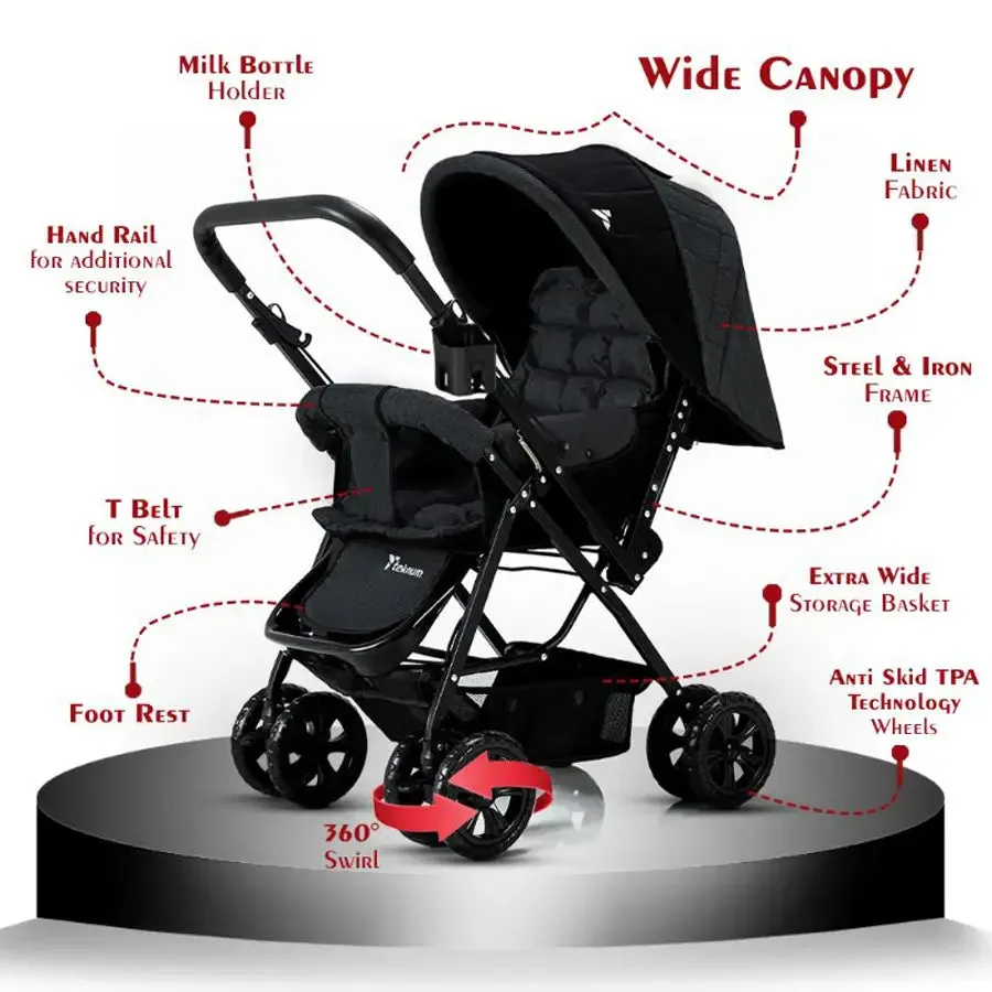 Teknum Look At Me Reversible Stroller (Black)