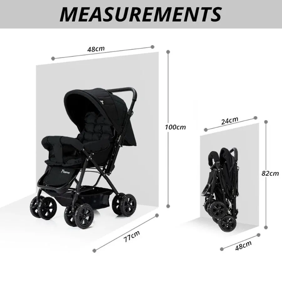 Teknum Look At Me Reversible Stroller (Black)