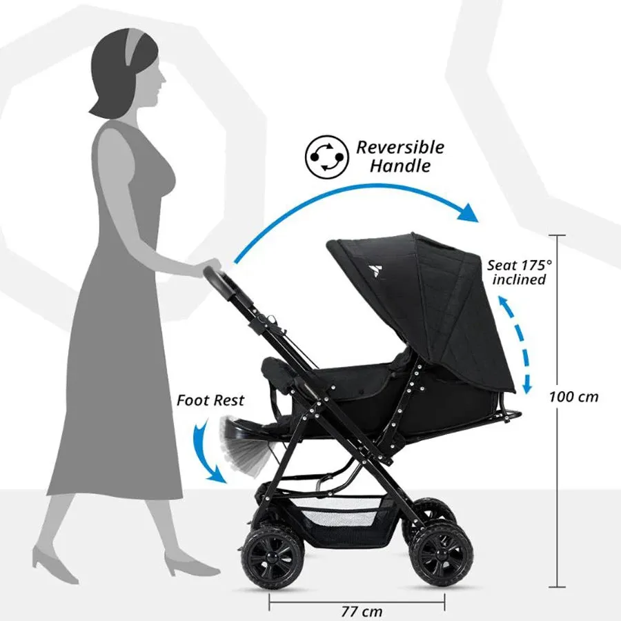 Teknum Look At Me Reversible Stroller (Black)