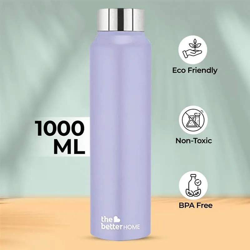 The Better Home FUMATO 1000 Watt 2 Slice Pop-up Toastmate Toaster & Stainless Steel Water Bottle 1 Litre Purple