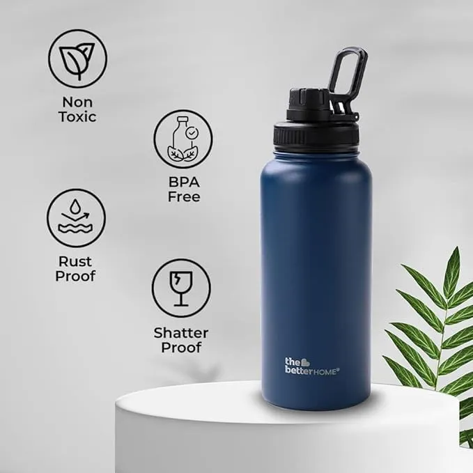 The Better Home FUMATO Aerochef Airfryer Blue & Insulated Bottle 1 litre Blue (Pack of 2)
