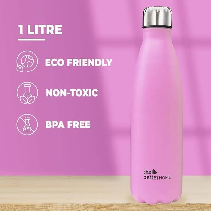 The Better HomeFUMATO Toastmate Toaster Pink & Insulated Bottle 1 litre Pink(Pack of 1)