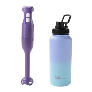 The Better HomeFUMATO Turbo Hand blender Purple & Insulated Bottle 1 litre Purple(Pack of 1)