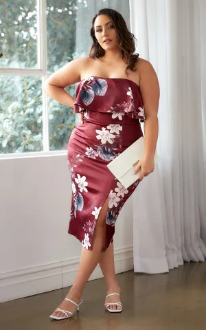 Trisha Dress - Wine Floral