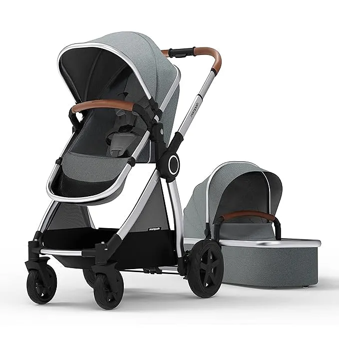 Ultimate 2 Stroller   Bassinet - Grey / Silver Frame