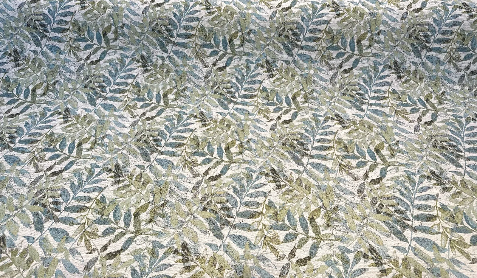 Upholstery Fanwood Leaves Aquamarine Swavelle Chenille Fabric By The Yard