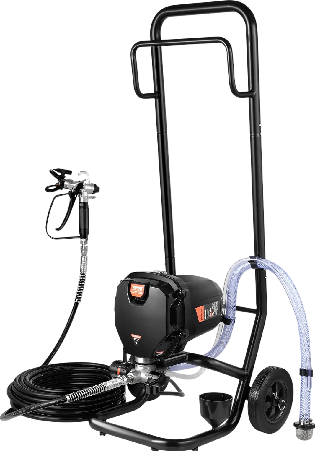 Vevor Airless Paint Sprayer with Wheeled Cart 1.2L/min Flow Rate 750W 3000PSI Max Pressure New