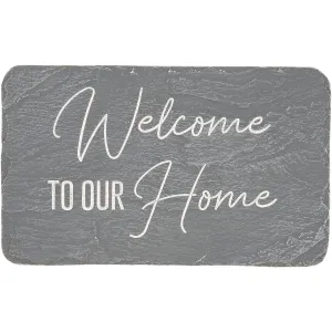 Welcome 7" x 4.25" Garden Stone