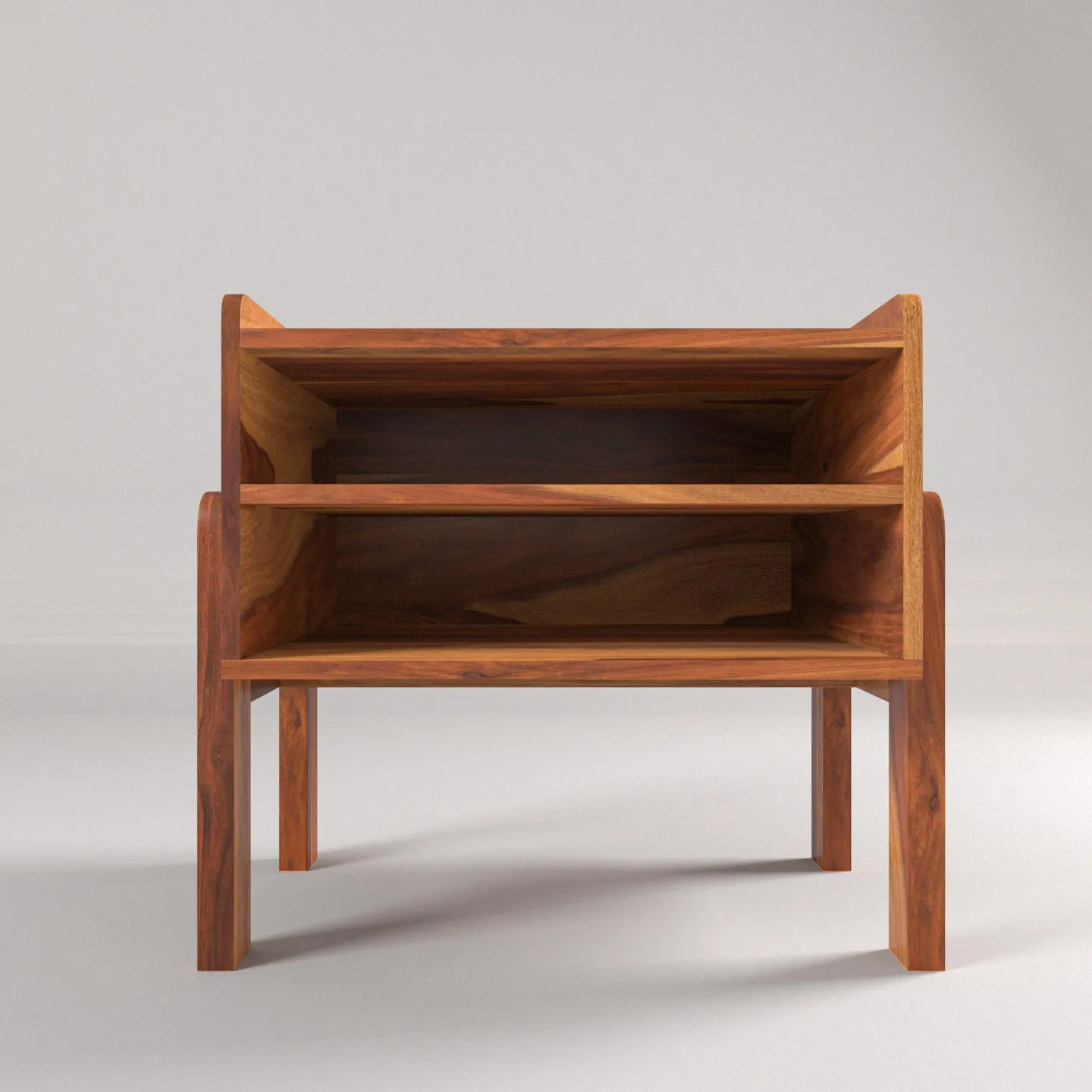 Wide Double Storage Rack Style Open Cabinet