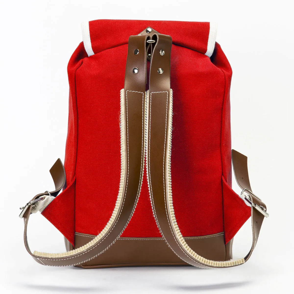 YKRA Matra Mini Leather Strap & Bottom Backpack Red