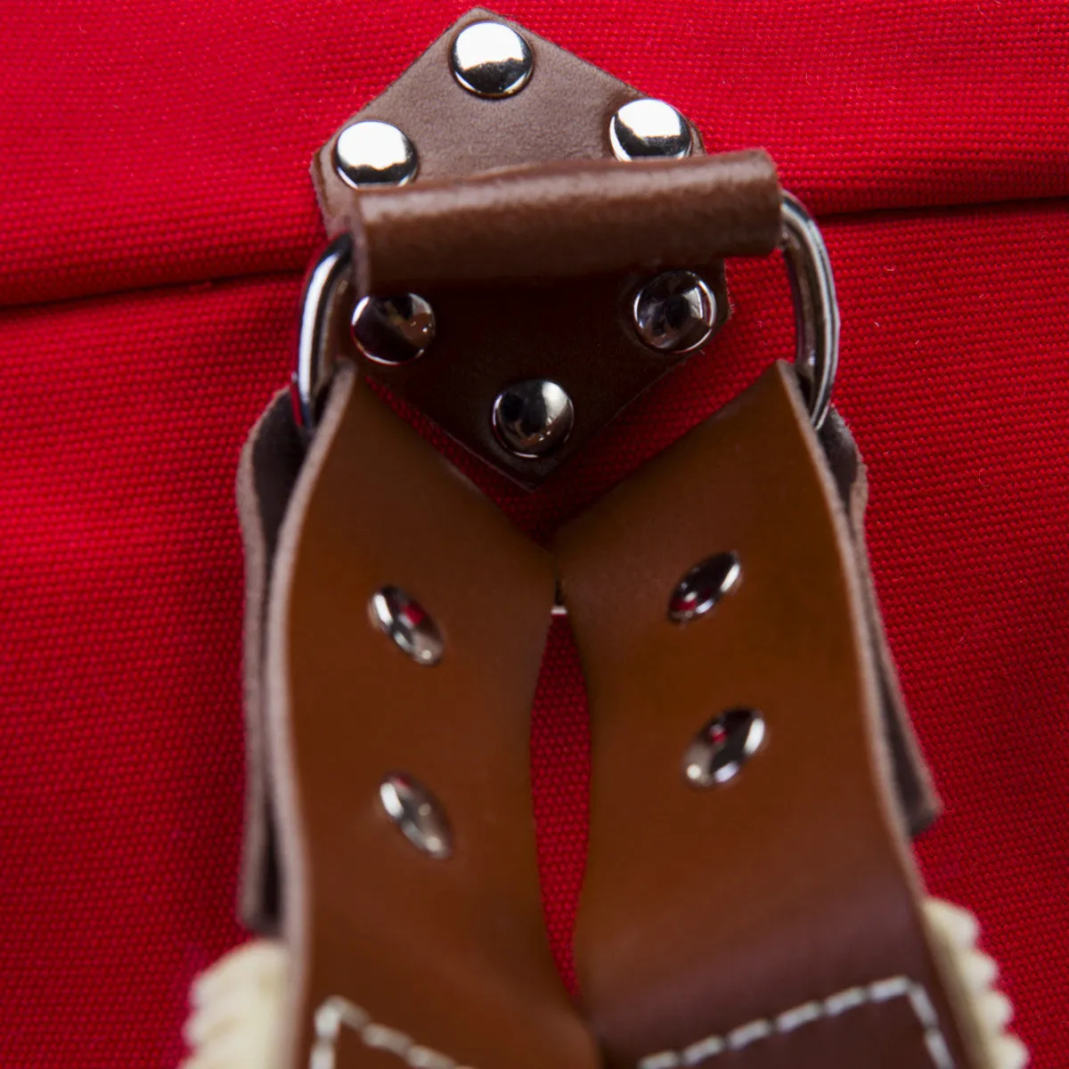 YKRA Matra Mini Leather Strap & Bottom Backpack Red