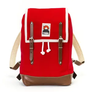 YKRA Matra Mini Leather Strap & Bottom Backpack Red